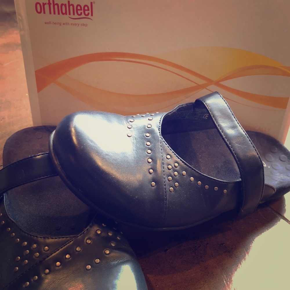 Blue Maryjane Orthaheel Shoes